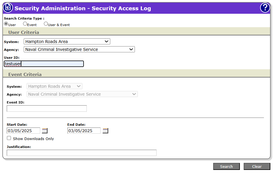 Security Inbound Log Security Access Log